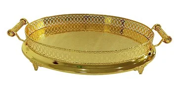 FUGURATO PRÄSENTIERBRETT 803 OVAL | GOLD 61X38X12 CM