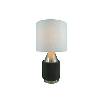 LUMCI CLAIRE TISCHLAMPE | SILBER-DUNKELGRAU Ø23X43 CM