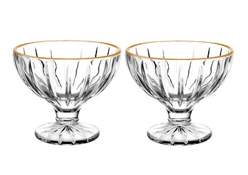 BRICARD MERIDA BOWLS SET | GOLD Ø10,0X8,8 CM 2-PIECES