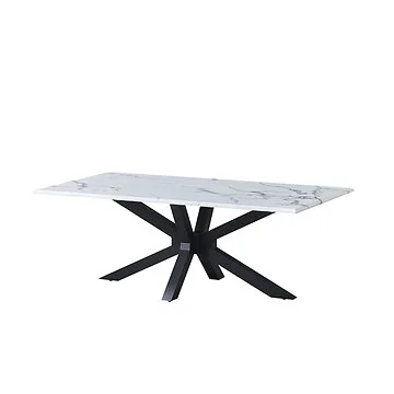 TERNI SALONTAFEL MAT ZWART | 130X70X42 CM MARMER 757-1