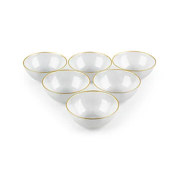 BRICARD REXY SCHALEN SET | 21 CM TRANSPARANT-GOUD 6-DELIG