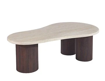 FABRO COUCHTISCH BRAUN | 140X80X45 CM TRAVERTIN