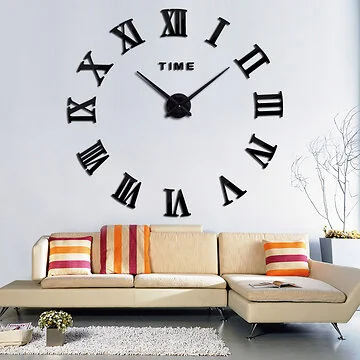 PLAK KLOK  CNR0192B | ZWART