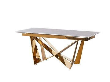 CENTO EETTAFEL GOUD | 180/240X90X76 CM MARMER 928