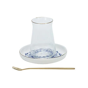 BRICARD OTTOMANS 01 THEESET | BLAUW 18-DELIG