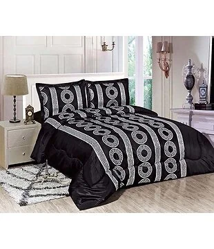 VERTUM BEDSPREI CNR3063 3-DELIG ZWART | GRIJS