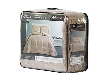 LAVELLA MASAL BEDSPREI SET | 260X240 CM BEIGE 3-DELIG