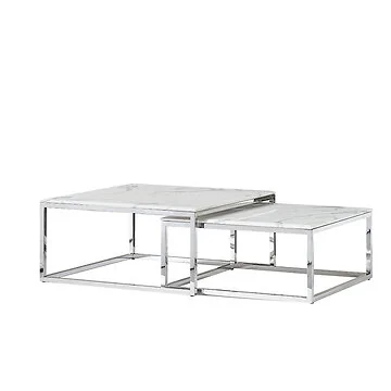 GENUA COFFEE TABLE | 90X90X42 CM MARBLE 757-1 2-PIECE