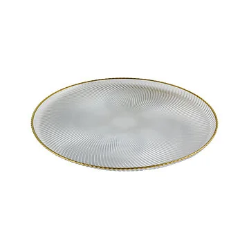 BRICARD JEST PLATES SET | 32 CM TRANSPARENT-GOLD  6-PIECE