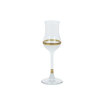 BRICARD LINES LIQUOR GLASSES SET | WHIT-GOLD 6-PIECE
