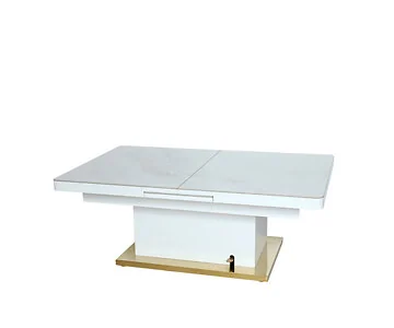 FERMO COFFEE TABLE GOLD | 130/163X50/79X80CM CERAMIC AS004