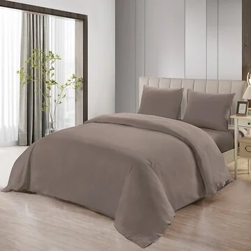 LAVELLA SADE DUVET COVER SET | BROWN 240X220 CM 4-PIECE