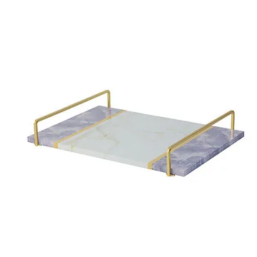 FUGURATO PRÄSENTIERBRETT MARBLE 0301 | WEISS-GOLD