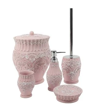 FUGURATO BADSET 5-DELIG PINK-WHITE
