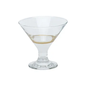 BRICARD LINES SUNDAE GLASSES SET | WHIT-GOLD 6-PIECE