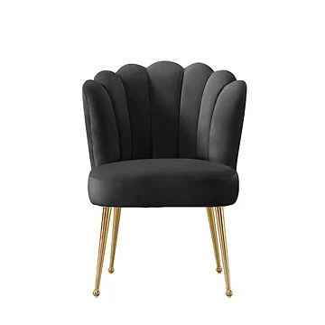 LUCCA DINING CHAIR GOLD | BLACK FABRIC MJ11-111
