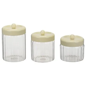 BRICARD OSERA STORAGE JAR SET | CREAM 3-PIECE