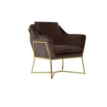 FOGGIA SOFA GOLD | BROWN FABRIC MJ11-82