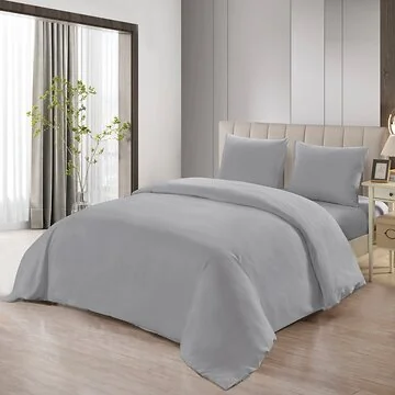 LAVELLA SADE DUVET COVER SET | L.GREY 200X220 CM 4-PIECE