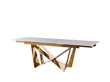 CENTO ESSTISCH GOLD | 180/240X90X76 CM MARMOR 928