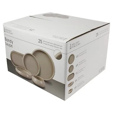 BRICARD BONDY TABLEWARE SET | TAUPE 25-PIECE