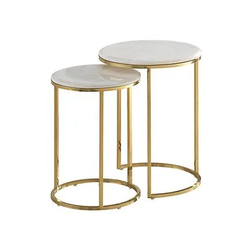 BOLOGNA BIJZETTAFEL GOUD 45*58CM MARMER 928  2-DLG