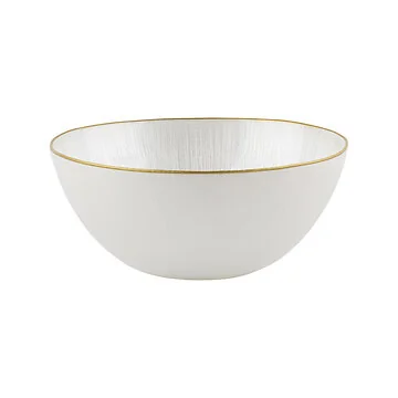 BRICARD REXY BOWLS SET | 21 CM PEARL WHITE-GOLD 6-PIECES