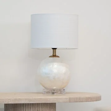 LUMCI GISELLE TISCHLAMPE | GOLD-WEIß Ø25X41 CM