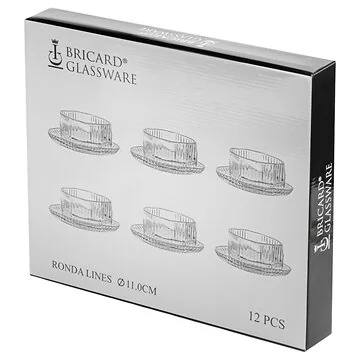 BRICARD RONDA LINES SCHÜSSEL SET | TRANSPARENT Ø11CM 12-TLG
