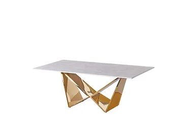 CENTO COFFEE TABLE GOLD | 130X70X42 CM MARBLE 928