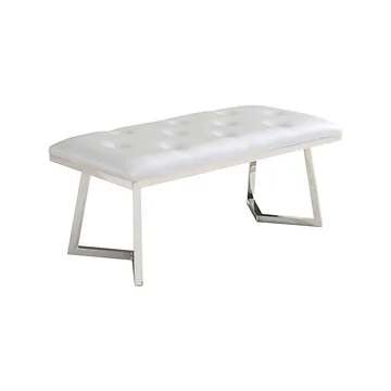 BARI ZITBANKJE  110*50*47CM WIT PU