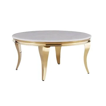 MILANO COFFEE TABLE GOLD | Ø100X42 CM MARBLE 928