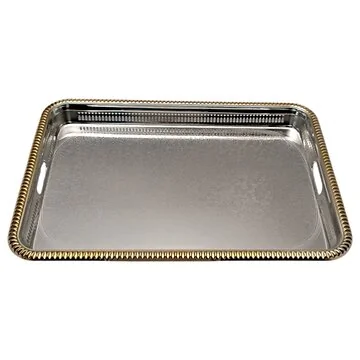 FUGURATO PRÄSENTIERBRETT 153 QUADRAT | SILBER-GOLD 50X36 CM