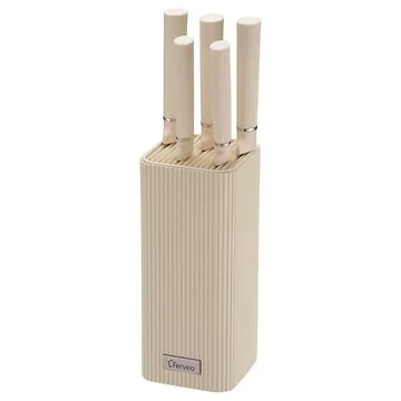 FERVEO TAYLA KITCHEN KNIVES SET | BROWN 6-PIECE