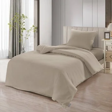 LAVELLA SADE DUVET COVER SET | BEIGE 140X200 CM 3-PIECE