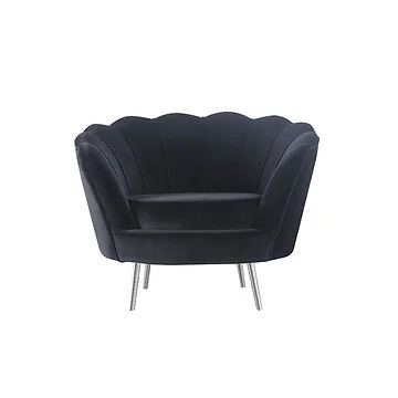 BERGAMO ARMCHAIR | MATT BLACK FABRIC VELU99A