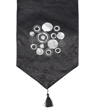 Tafelkleed Suede Black 180x33cm