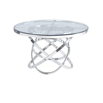 TRENTO DINNER TABLE | Ø130X76 CM TRANSPARENT