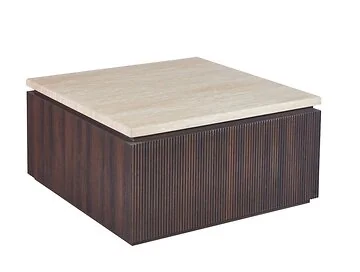 FORMIA COUCHTISCH BRAUN | 90X90X45 CM TRAVERTINE