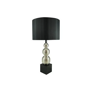 LUMCI MARION TISCHLAMPE | SILBER-SCHWARZ Ø30X59 CM