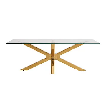 TERNI SALONTAFEL GOUD | 130X70X42 CM TRANSPARANT
