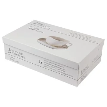 BRICARD BONNES ESPRESSO SET | WEIß-TAUP 12-TEILIG