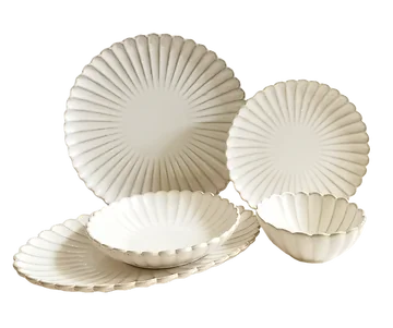 BRICARD PARIS TABLEWARE SET | BEIGE 25-PIECE