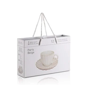 BRICARD PARIS ESPRESSO SET | BEIGE 12-PIECE