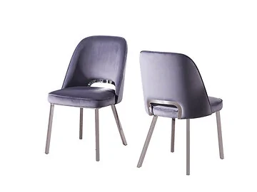 PESARO DINING CHAIR SILVER | GREY FABRIC MJ11-71
