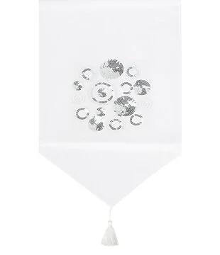 Tafelkleed Suede White 180x33cm