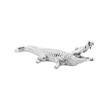 DECORATIE CNR888 KROKODIL | 88 CM ZILVER