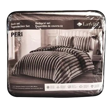 LAVELLA PERI BEDSPREI SET | 235X250 CM GRIJS 3-DELIG