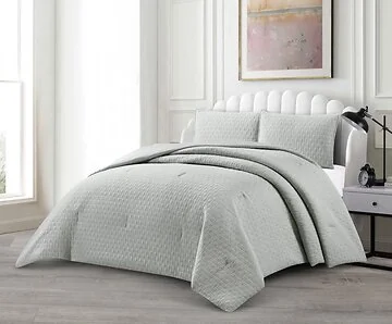 LAVELLA ALARA TAGESDECKE SET | 240X250 CM GRAU 3-TEILIG