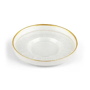 BRICARD REXY TELLERS SET | 12 CM PERLE WEISS-GOLD 6-TEILIG